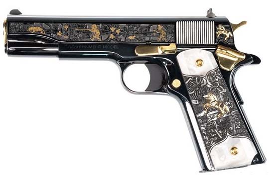 Colt 1911 Aztec Jaguar Azul High Grade .38 Super   Semi Auto Pistols COLTS-V5SE5GFG 098289041357
