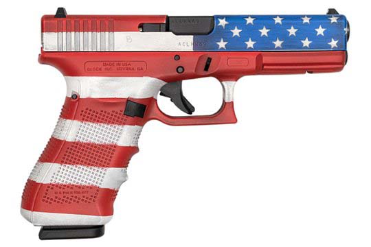 Glock G17 Gen 4 9mm Luger American Flag Cerakote Frame