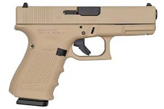 Glock G19 Gen 4 9mm Luger Desert Tan Cerakote Frame