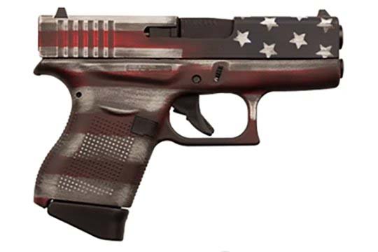 Glock G43 Gen 5 9mm Luger Battleworn US Flag Cerakote Frame