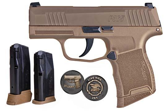 Sig Sauer P365 NRA 9mm Luger Coyote Tan PVD Frame