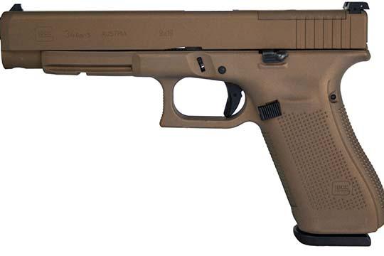 Glock G34 Gen 5 MOS 9mm luger Burnt Bronze Cerakote Frame