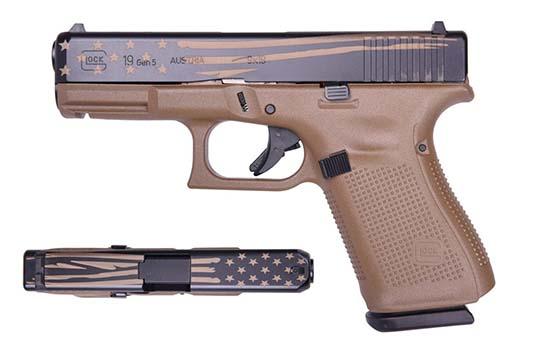 Glock G19 Gen 5 9mm Luger Flat Dark Earth Cerakote Frame
