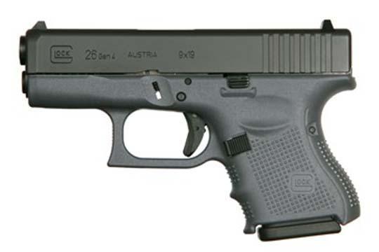 Glock G26 Gen 4 9mm Luger Gray Cerakote Frame