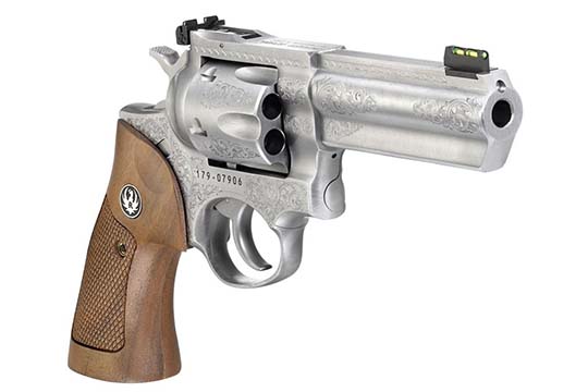 Ruger GP100 Deluxe .357 Mag. Engraved Satin Stainless Frame