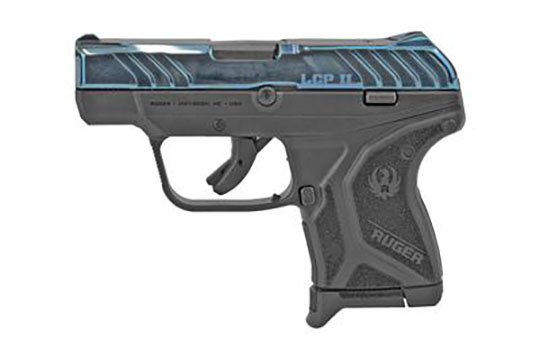 Ruger LCP II Talo Exclusive .380 ACP Bright PVD Cobalt Blue With Scroll Engraving  UPC 736676037971