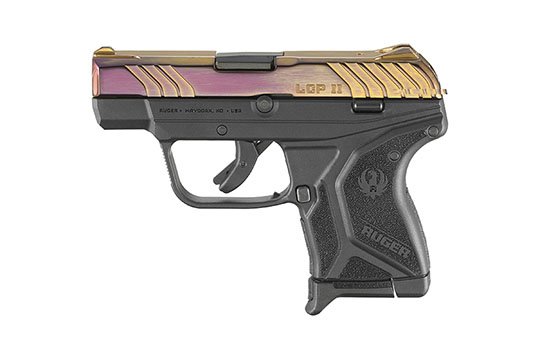 Ruger LCP II Talo Exclusive .380 ACP Bright PVD Red With Scroll Engraving  UPC 736676137015