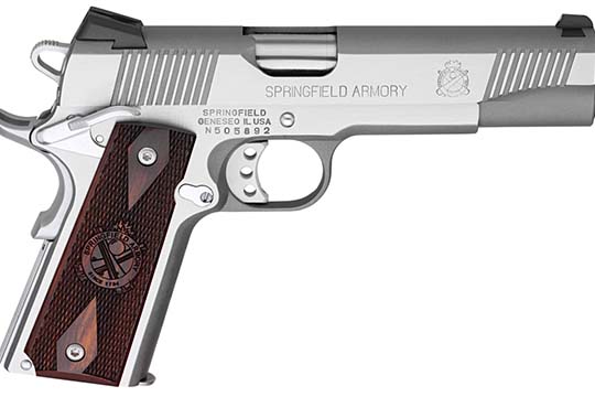 Springfield Armory 1911 Loaded Stainless .45 ACP Brushed Stainless Frame